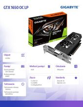 GIGABYTE Karta graficzna GTX 1650 OC LP 4GB 128bit GDDR5 HDMI/DP/DVI  - GV-N1650OC-4GL - Zdjęcie 6