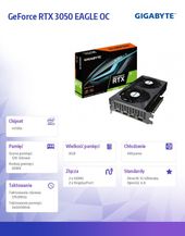 GIGABYTE Karta graficzna GeForce RTX 3050 Eagle OC 8GB GDDR6 128bit 2DP/2HDMI  - GV-N3050EAGLE OC-8GD - Zdjęcie 9