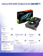 GIGABYTE Karta graficzna RTX 3060 Ti Eagle OC 2.0 8GB 256bit LHR 2DP/2HDMI - GV-N306TEAGLE OC-8GD 2.0 - Zdjęcie 4