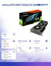GIGABYTE Karta graficzna RTX 3060 Ti EAGLE OC D6X 8GB GDDR6X 256bit  - GV-N306TXEAGLE OC-8GD - Zdjęcie 3