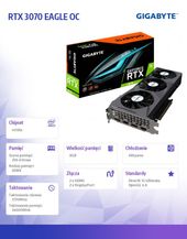 GIGABYTE Karta graficzna RTX 3070 EAGLE  OC 8gb GDDR6 256bit 2DP/2HDMI  - GV-N3070EAGLE OC-8GD - Zdjęcie 8