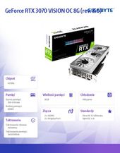 GIGABYTE Karta graficzna GeForce RTX 3070 VISION OC 8GB LHR GDDR6 256bit 2DP/2HDMI  - GV-N3070VISION OC-8GD 2.0 - Zdjęcie 4