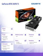 GIGABYTE Karta graficzna RTX 3070 Ti GAMING OC 8GB GDDR6 256bit 2DP/2HDMI - GV-N307TGAMING OC-8GD - Zdjęcie 3