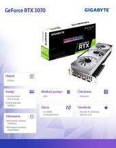 GIGABYTE Karta graficzna RTX 3070Ti VISION OC 8GB GDDR6 256bit 2DP/2HDMI  - GV-N307TVISION OC-8GD - Zdjęcie 2