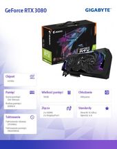 GIGABYTE Karta graficzna GeForce RTX 3080 MASTER 10GB GDDR6X 320bit 3DP/3HDMI - GV-N3080AORUS M-10GD - Zdjęcie 5