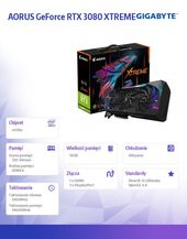 GIGABYTE Karta graficzna GeForce RTX 3080 AORUS XTREME 10GB LHR GDDR6X 320bit 3DP/HDMI  - GV-N3080AORUS X-10GD 2.0 - Zdjęcie 2