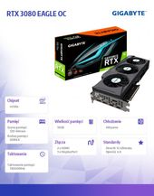 GIGABYTE Karta graficzna RTX 3080 EAGLE OC 10GB GDDR6X 320bit 3DP/2HDMI  - GV-N3080EAGLE OC-10GD 2.0 - Zdjęcie 8