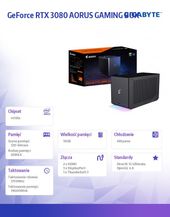 GIGABYTE  Karta graficzna GeForce RTX 3080 AORUS GAMING BOX 10G 2HDMI/3DP 550W PSU  - GV-N3080IXEB-10GD - Zdjęcie 2