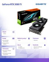 GIGABYTE Karta graficzna RTX 3080Ti EAGLE 12GB GDDR6X 384bit 3DP/2HDMI  - GV-N308TEAGLE-12GD - Zdjęcie 9