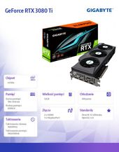 GIGABYTE Karta graficzna RTX 3080 Ti EAGLE OC 12GB GDDR6X 384bit 3DP/2HDMI - GV-N308TEAGLE OC-12GD - Zdjęcie 9
