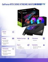 GIGABYTE Karta graficzna GeForce RTX 3090 AORUS XTREME WF WB 24GB GDDR6X 384bit 3DP/2HDMI - GV-N3090AORUSX WB-24GD - Zdjęcie 2