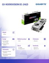 GIGABYTE Karta graficzna GeForce RTX 3090 VISION OC 24GB GDDR6X 384bit 3DP/2HDMI  - GV-N3090VISION OC-24GD - Zdjęcie 2