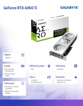 GIGABYTE Karta graficzna GeForce RTX 4060 Ti Aero OC 8GB GDDR6X 128bit - GV-N406TAERO OC-8GD - Zdjęcie 2