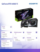GIGABYTE Karta graficzna GeForce RTX 4060 Ti Aorus Elite 8GB GDDR6X 128bit - GV-N406TAORUS E-8GD - Zdjęcie 3
