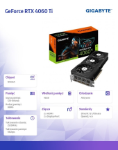 GIGABYTE Karta graficzna GeForce RTX 4060 Ti Gaming OC 16G GDDR6 128bit - GV-N406TGAMING OC-16GD - Zdjęcie 8