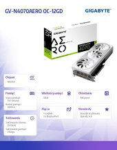GIGABYTE Karta graficzna RTX 4070 AERO OC 12GB GDDR6X 192bit 3DP/HDMI  - GV-N4070AERO OC-12GD - Zdjęcie 9