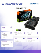 GIGABYTE Karta graficzna RTX 4070 SUPER EAGLE OC 12G GDDR6X 192bit 3DP  - GV-N407SEAGLE OC-12GD - Zdjęcie 2