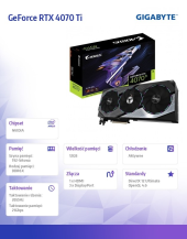 GIGABYTE Karta graficzna GeForce RTX 4070 Ti ELITE 12GB GDDR6X 192bit 3DP/HDMI  - GV-N407TAORUS E-12GD - Zdjęcie 3