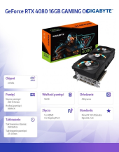 GIGABYTE Karta graficzna GeForce RTX 4080 16GB GAMING OC GDDR6X 256bit 3DP/HDMI - GV-N4080GAMING OC-16GD - Zdjęcie 2
