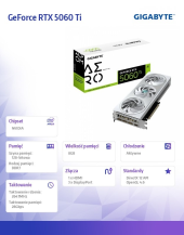 GIGABYTE Karta graficzna GeForce RTX 5060 Ti AERO OC 8GB 128BIT GDDR7 HDMI/3DP - GV-N506TAERO OC-8GD - Zdjęcie 4