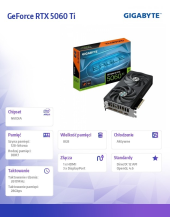 GIGABYTE Karta graficzna GeForce RTX 5060 Ti EAGLE OC 12 8BIT GDDR7 HDMI/3DP - GV-N506TEAGLE OC-8GD - Zdjęcie 4