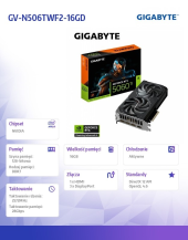 GIGABYTE Karta graficzna GV-N506TWF2-16GD  - GV-N506TWF2-16GD - Zdjęcie 4