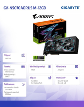 GIGABYTE Karta graficzna RTX 5070 AORUS MASTER 12GB GDDR7 192bit HDMI/DP  - GV-N5070AORUS M-12GD - Zdjęcie 4