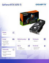 GIGABYTE Karta graficzna GeForce RTX 5070 Ti WINDFORCE OC V2 16G 256BIT GDDR7 - GV-N507TWF3OCV2-16GD - Zdjęcie 4