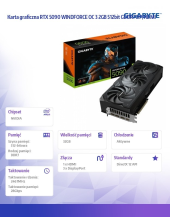 GIGABYTE Karta graficzna RTX 5090 WINDFORCE OC 3 2GB 512bit GDDR7 DP/HDMI  - GV-N5090WF3OC-32GD - Zdjęcie 3