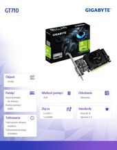 GIGABYTE Karta graficzna GeForce GT710 2GB DDR5 64BIT DVI/HDMI/Low Profile - GV-N710D5-2GL - Zdjęcie 5