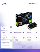 GIGABYTE Karta graficzna GeForce GT710 2GB DDR5 64BIT DVI/HDMI - GV-N710D5SL-2GL - Zdjęcie 5