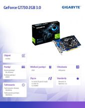 GIGABYTE Karta graficzna GeForce GT730 2GB DDR3 64BIT DVI/HDMI/D-SUB  - GV-N730D3-2GI 3.0 - Zdjęcie 4