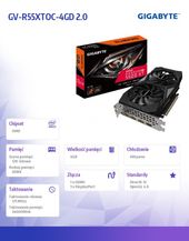 GIGABYTE Karta graficzna Radeon RX 5500 XT OC 4G 2.0 GDDR6 128BIT HDMI/3DP  - GV-R55XTOC-4GD 2.0 - Zdjęcie 2