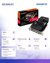 GIGABYTE Karta graficzna RX 5600 XT WINDFORCE OC 6G 2.0 192bit GDDR6 3DP/HDMI  - GV-R56XTWF2OC-6GD 2.0 - Zdjęcie 9