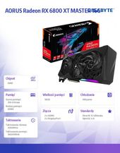 GIGABYTE Karta graficzna Radeon RX 6800XT AORUS MASTER 16GB GDDR6 256bit 2DP/2HDMI  - GV-R68XTAORUS M-16GD - Zdjęcie 9