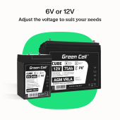 GREEN CELL Akumulator AGM VRLA 12V 55Ah IP54 - AGM12V55AH-J - Zdjęcie 2