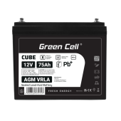 GREEN CELL Akumulator AGM VRLA 12V 75Ah IP54 - AGM12V75AH-J - Zdjęcie 1