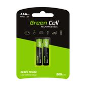 GREEN CELL Akumulatorki Paluszki 2x AAA HR03 800mAh  - GR08 - Zdjęcie 1