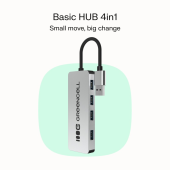 GREEN CELL HUB USB-C Basic USB-A do 4x USB-A 3.0  - HUB-GC-A4A - Zdjęcie 11