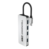 GREEN CELL HUB USB-C Basic USB-C do 4x USB-A 3.0  - HUB-GC-C4A - Zdjęcie 1