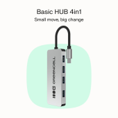 GREEN CELL HUB USB-C Basic USB-C do 4x USB-A 3.0  - HUB-GC-C4A - Zdjęcie 10