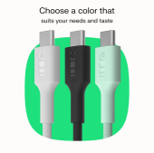 GREEN CELL Kabel USB-C-USB-C PowerStream 100W oplot 0,3m biały - KABGC100PS30SW - Zdjęcie 9