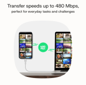 GREEN CELL Kabel USB-C-USB-C PowerStream 100W oplot 0,3m biały - KABGC100PS30SW - Zdjęcie 12