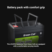 GREEN CELL Akumulator CUBE LiFePO4 50Ah 12V/12.8V 640Wh  - LFPGC12V50AH - Zdjęcie 7