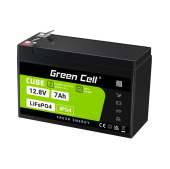 GREEN CELL Akumulator CUBE LiFePO4 7Ah 12V/12.8V 89.6Wh  - LFPGC12V7AH - Zdjęcie 2