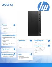 HP INC Komputer 290MT G4 i5-10500 256/8G/DVD/W10P  123Q1EA - 123Q1EA - Zdjęcie 5