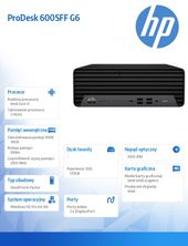 HP INC Komputer ProDesk 600SFF G6 i7-10700 512/16/DVD/W10P  1D2Q5EA - 1D2Q5EA - Zdjęcie 2