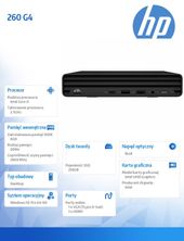 HP INC Desktop MiniPC 260DM G4 i3-10110U 256/8GB/W10P     23G84EA  - 23G84EA - Zdjęcie 4