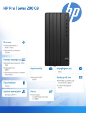 HP INC Komputer stacjonarny 290 Tower G9 i5-13500 512GB/8GB/DVDR/W11P 623Q0ET - 623Q0ET - Zdjęcie 4