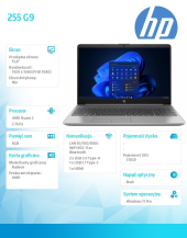 HP INC Notebook 255 G9 R3-5425U 512GB/8GB/W11P/15,6 6F2C4EA  - 6F2C4EA#AKD - Zdjęcie 4